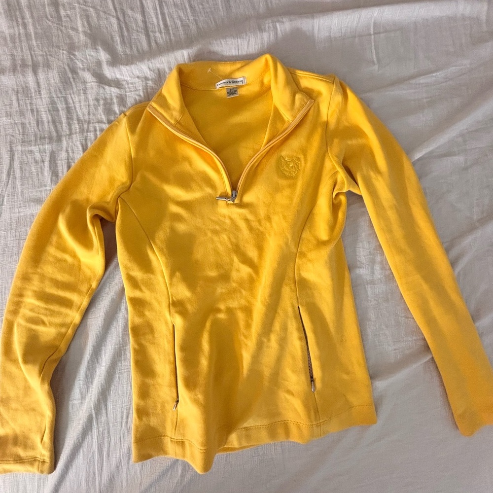 Yellow quater zip pullover